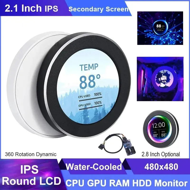 2.1-inch IPS Round Secondary Screen - Bear Hugs