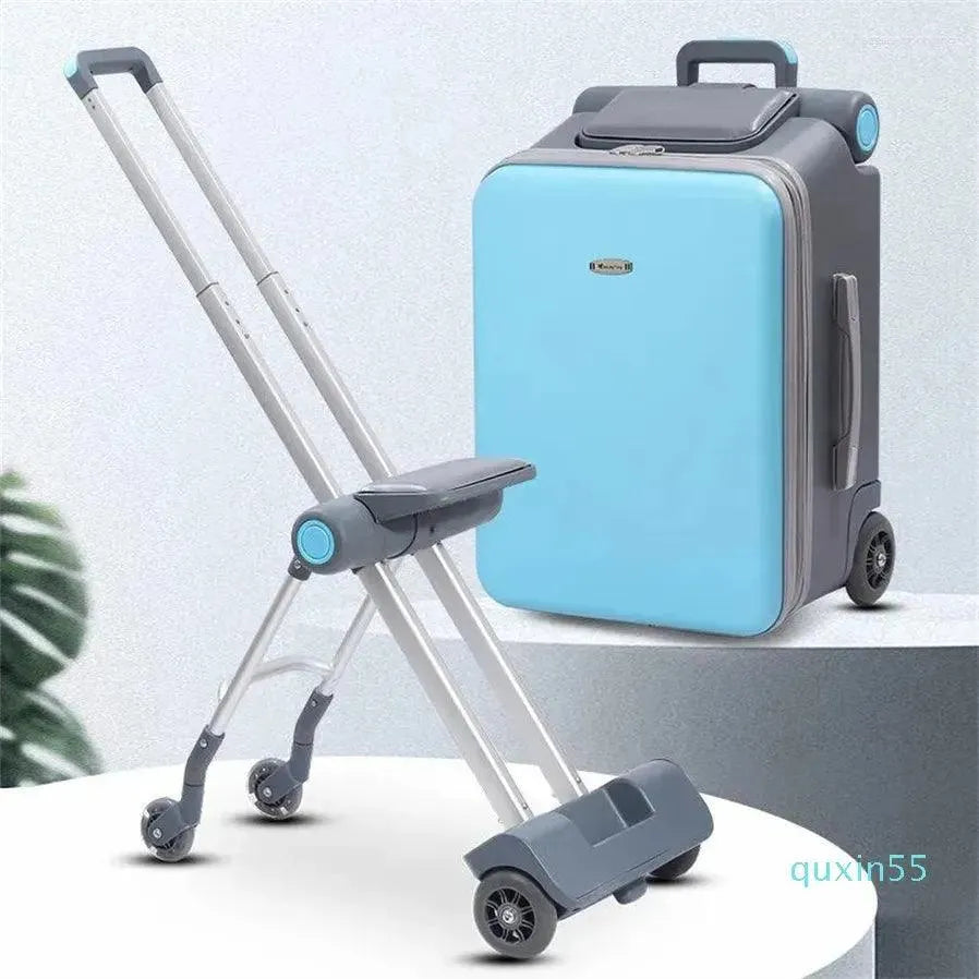 2-in-1 Kid's Ride-On Suitcase Trolley Bag - Bear Hugs