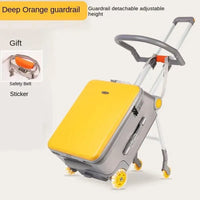 2-in-1 Kid's Ride-On Suitcase Trolley Bag - Bear Hugs