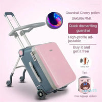 2-in-1 Kid's Ride-On Suitcase Trolley Bag - Bear Hugs