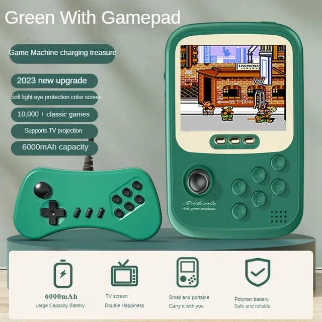 2 in 1 Retro Handheld Game Console & Power Bank - Bear Hugs