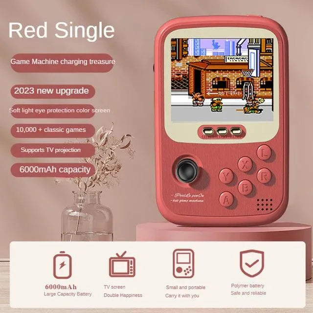 2 in 1 Retro Handheld Game Console & Power Bank - Bear Hugs