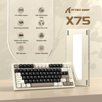 ATTACK SHARK X75 Full Aluminum Keyboard - Bear Hugs