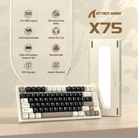 ATTACK SHARK X75 Full Aluminum Keyboard - Bear Hugs