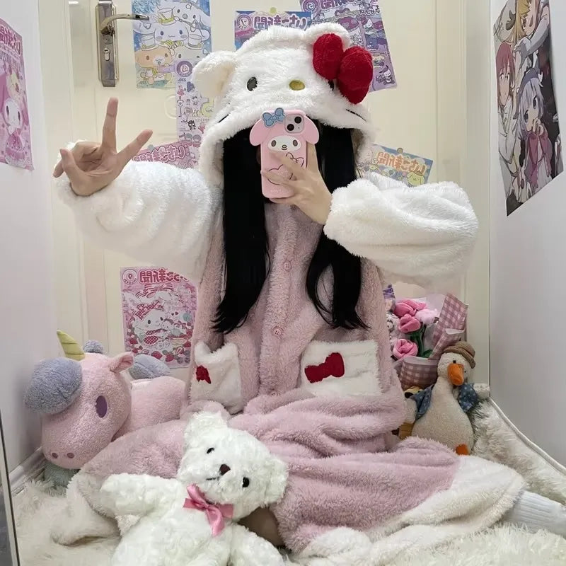 Hello Kitty Plush Onesie Pajama Suit