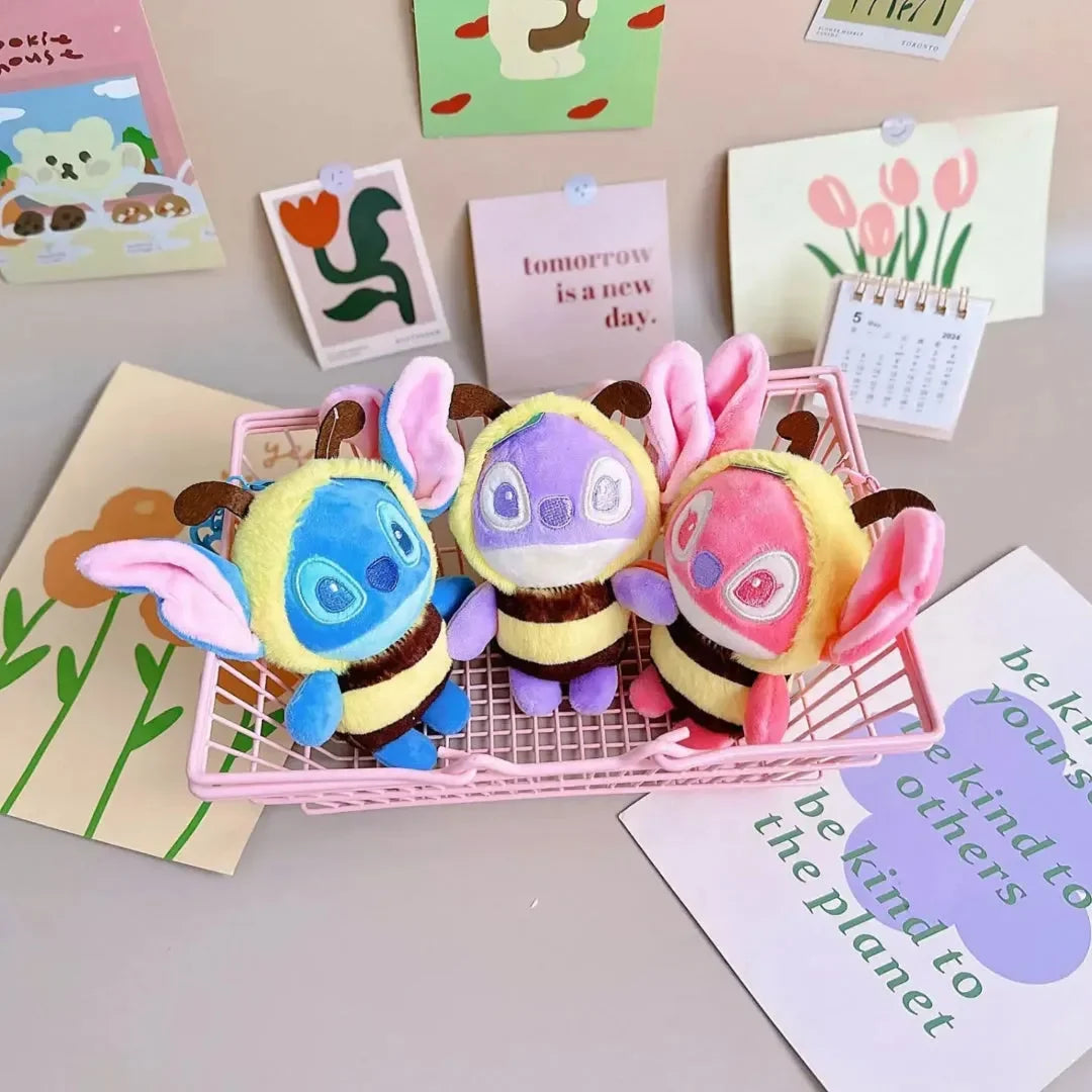 Stitch Buzzworthy Bloom Plush Keychain
