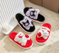 Sanrio Plush Fluffy Slippers Ladies home slippers - Bear Hugs