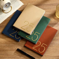 2025 Leather Textured Yearly Planner