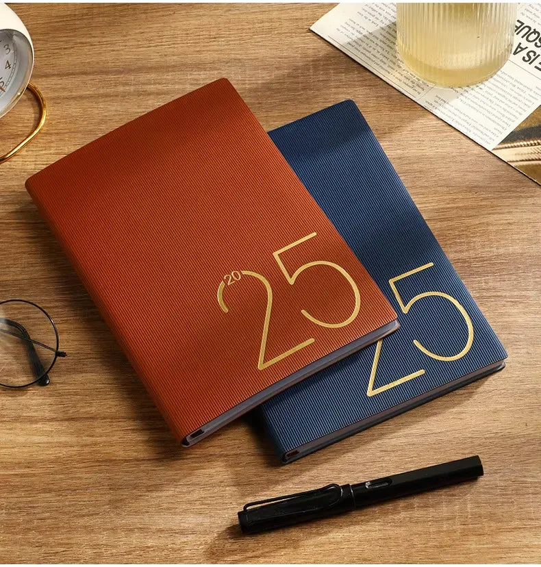 2025 Leather Textured Yearly Planner