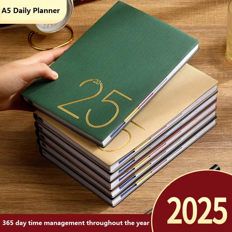 2025 Leather Textured Yearly Planner