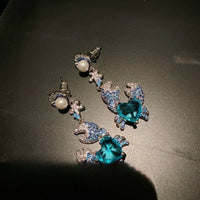 Ocean Treasure Crystal Crab Earrings
