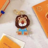 Regal Roar Monogram Lion Luxe Keychain