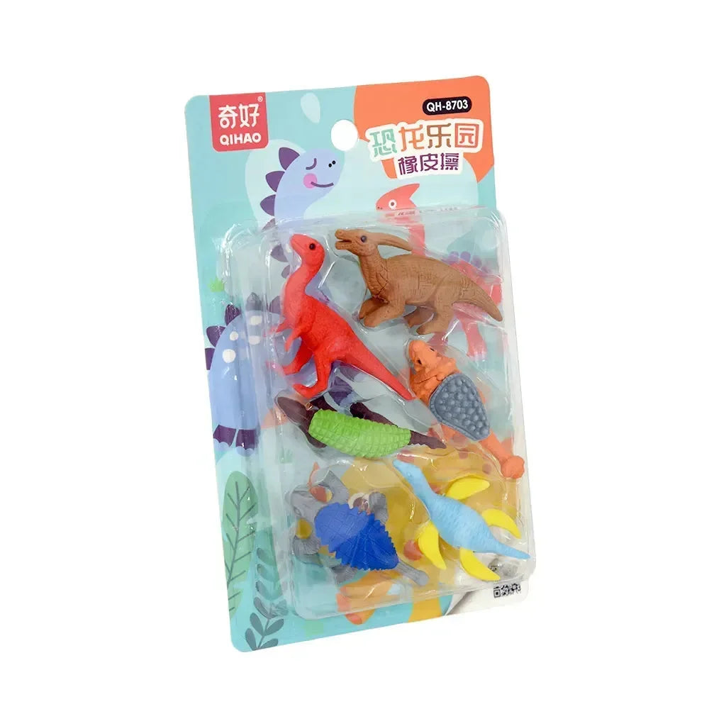 ممحاة ديناصورات جوراسيك جامبل (مجموعة من 6 قطع) 