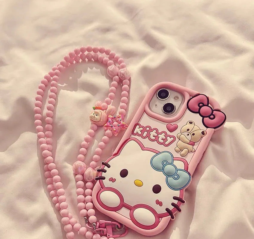 Kawaii Kitty Phone Case for iPhone 11/12/12pro max/13/13pro/13pro max/14/14pro/14pro max/15/15pro/15pro max/16/16pro/16pro max PN6928 - Bear Hugs