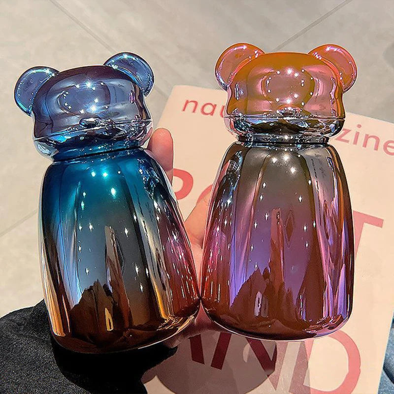 Gradient Bear Shaped Steel Bottle (460 ml)