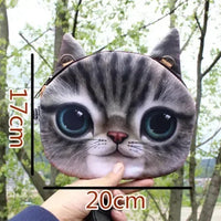 3D Realistic Cat Visage Crossbody Bag