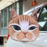 3D Realistic Cat Visage Crossbody Bag
