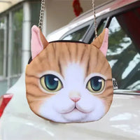 3D Realistic Cat Visage Crossbody Bag