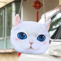 3D Realistic Cat Visage Crossbody Bag