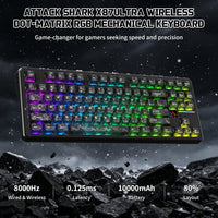 ATTACK SHARK X87 ULTRA Wireless Mechanical Keyboard With 8K Wireless Receiver - Bear Hugs