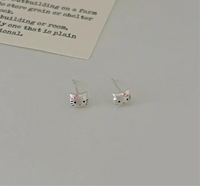Silver HK Stud Earrings– Matte Finish - Bear Hugs