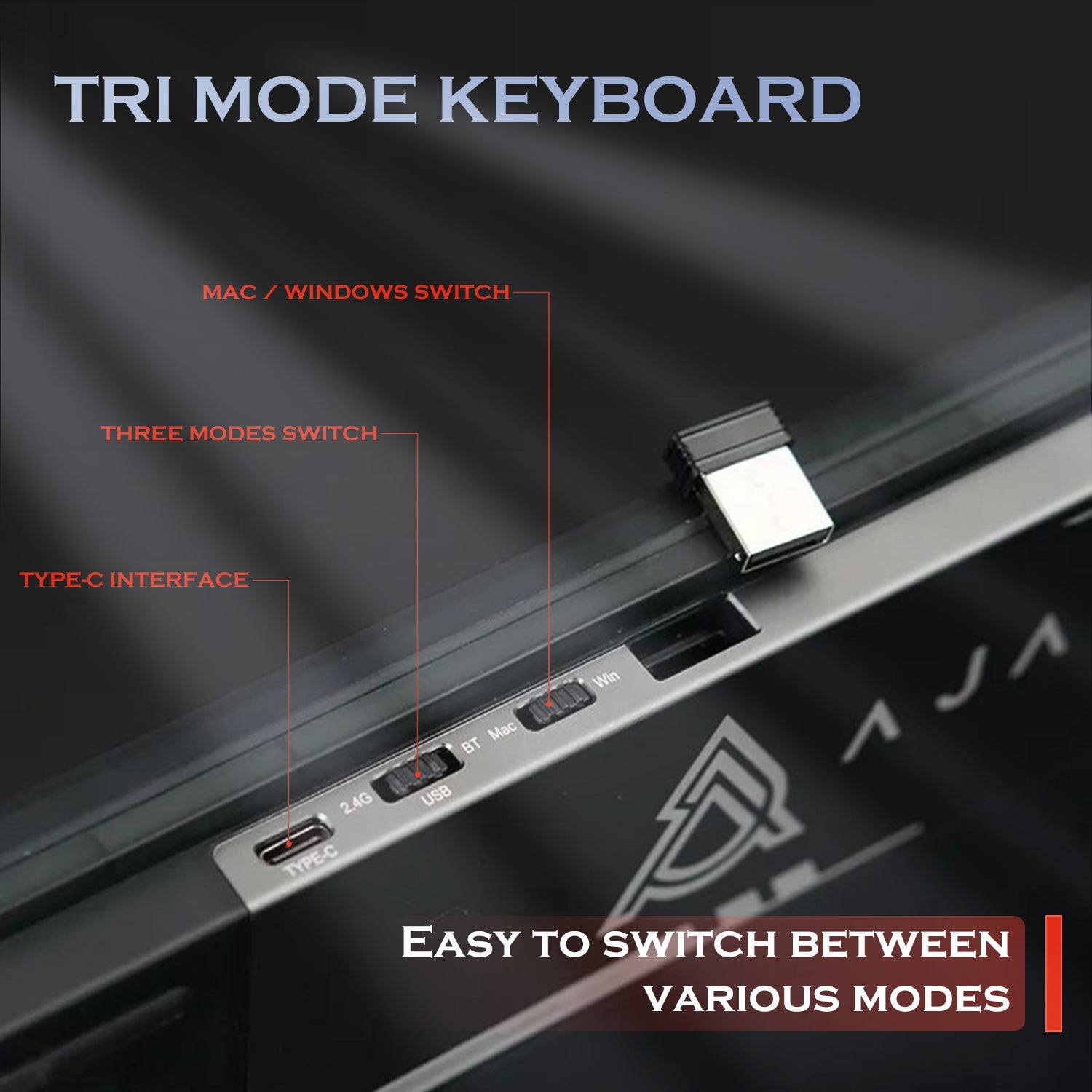 ATTACK SHARK x AJAZZ AK832 Mechanical Keyboard - Bear Hugs