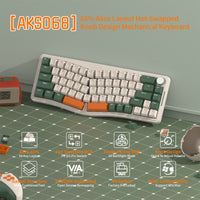 ATTACK SHARK x AJAZZ AKS068 Alice Mechanical Keyboard