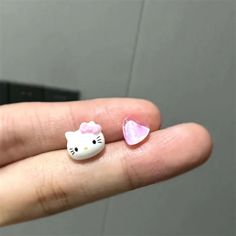 Hello Kitty Pink Heart Stud Earrings - Bear Hugs
