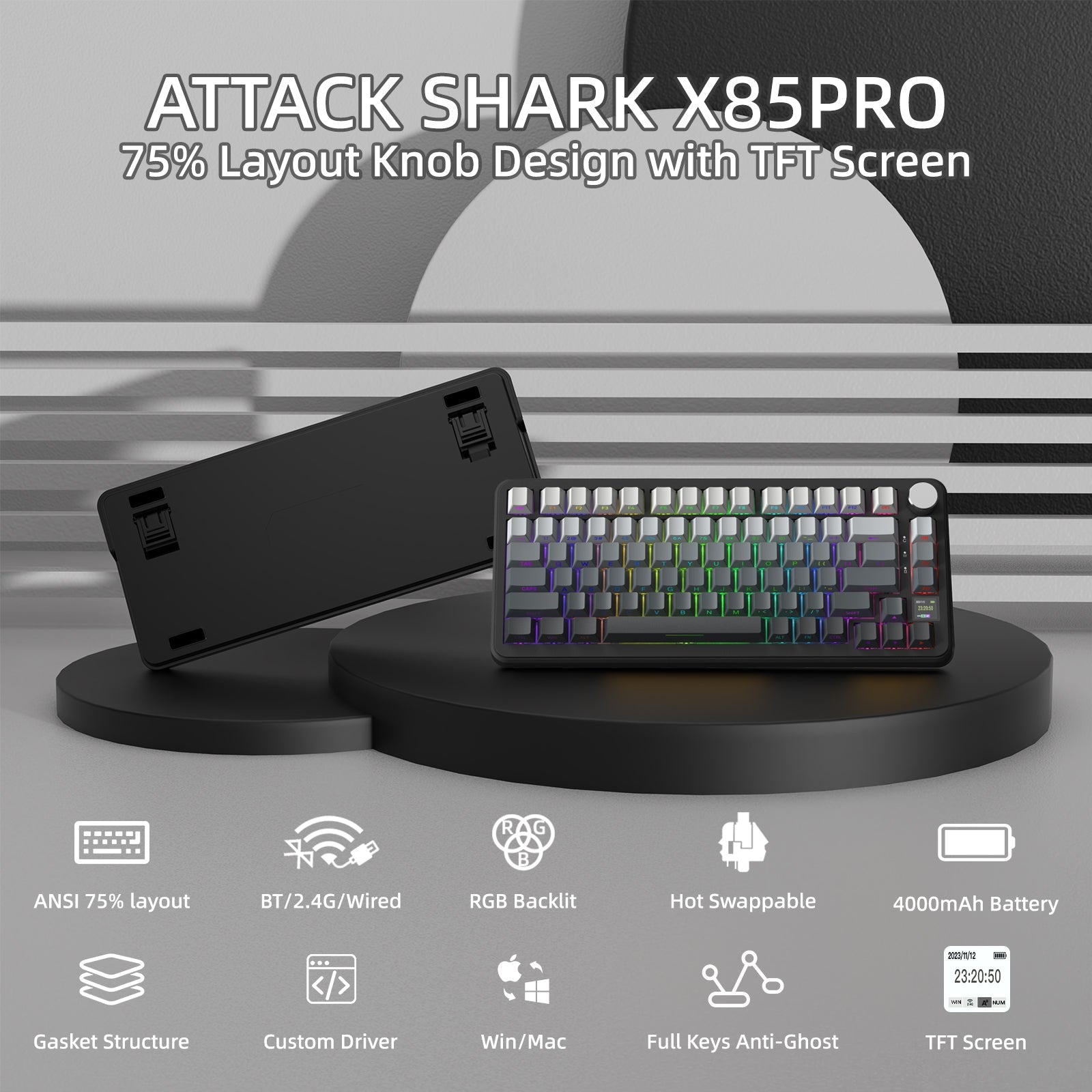 ATTACK SHARK X85 PRO QMK Mechanical Keyboard