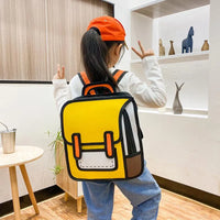 2D Cartoon Drawing Backpack - Bear Hugs