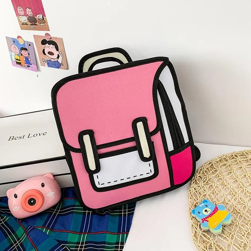 2D Cartoon Drawing Backpack - Bear Hugs