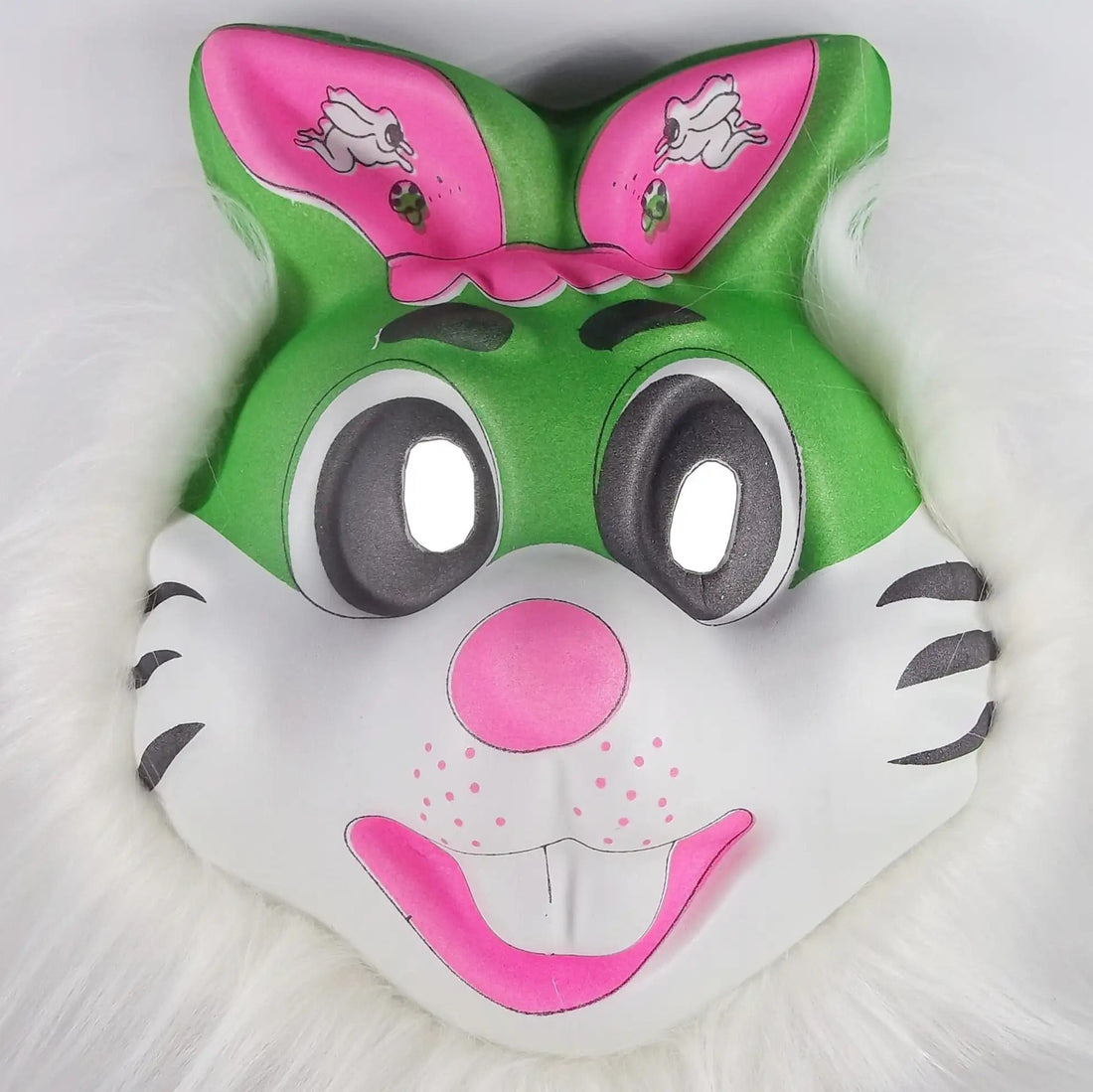 Green Bunny Party Mask