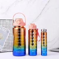 3 in 1 Motivational Gradient Bottle - Bear Hugs