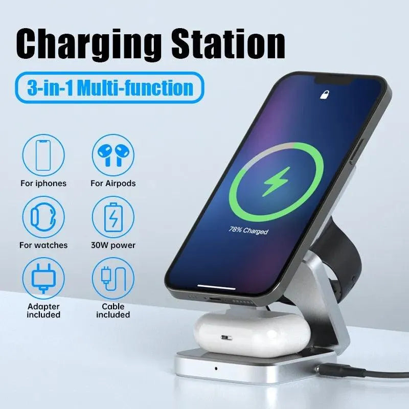 3 in 1 Wireless Charger Stand - Bear Hugs