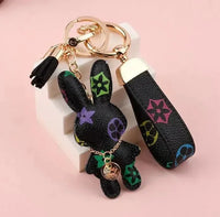 Charming Bunny Monogram Keychain