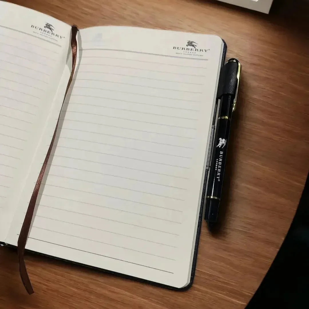Designer Notebood Set British Luxury Designer Notebook & Pen Set