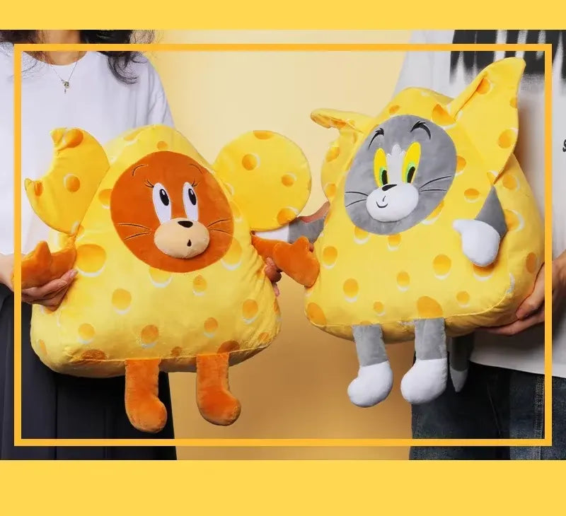 Tom & Jerry Cheese Block Plushies (38 cm)