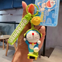 Skating Siblings Doraemon Keychain