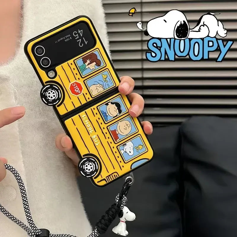 Snoopy Bus Case For Samsung Z Fold and Z Flip