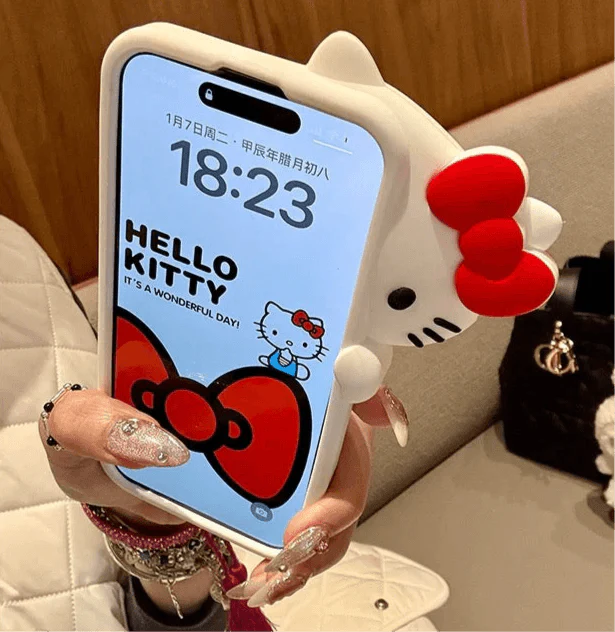 Hello Kitty Hide-and-Seek Silicone Case (For iPhone)