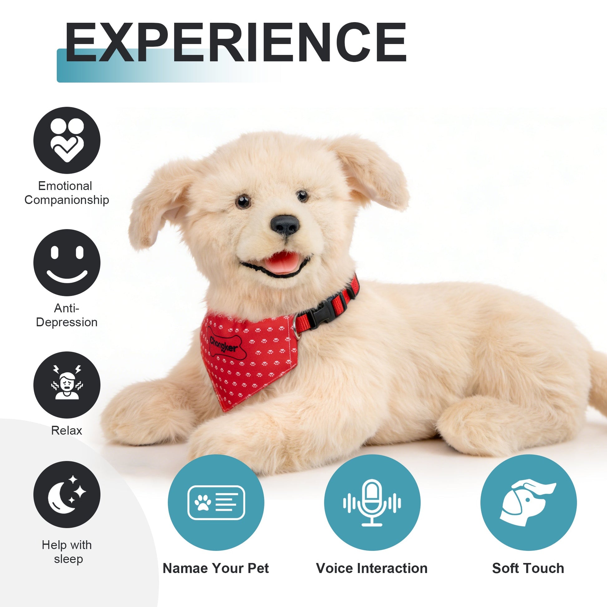 Percy Robot Cat - Interactive Emotional Support Pet Weighted - Bear Hugs