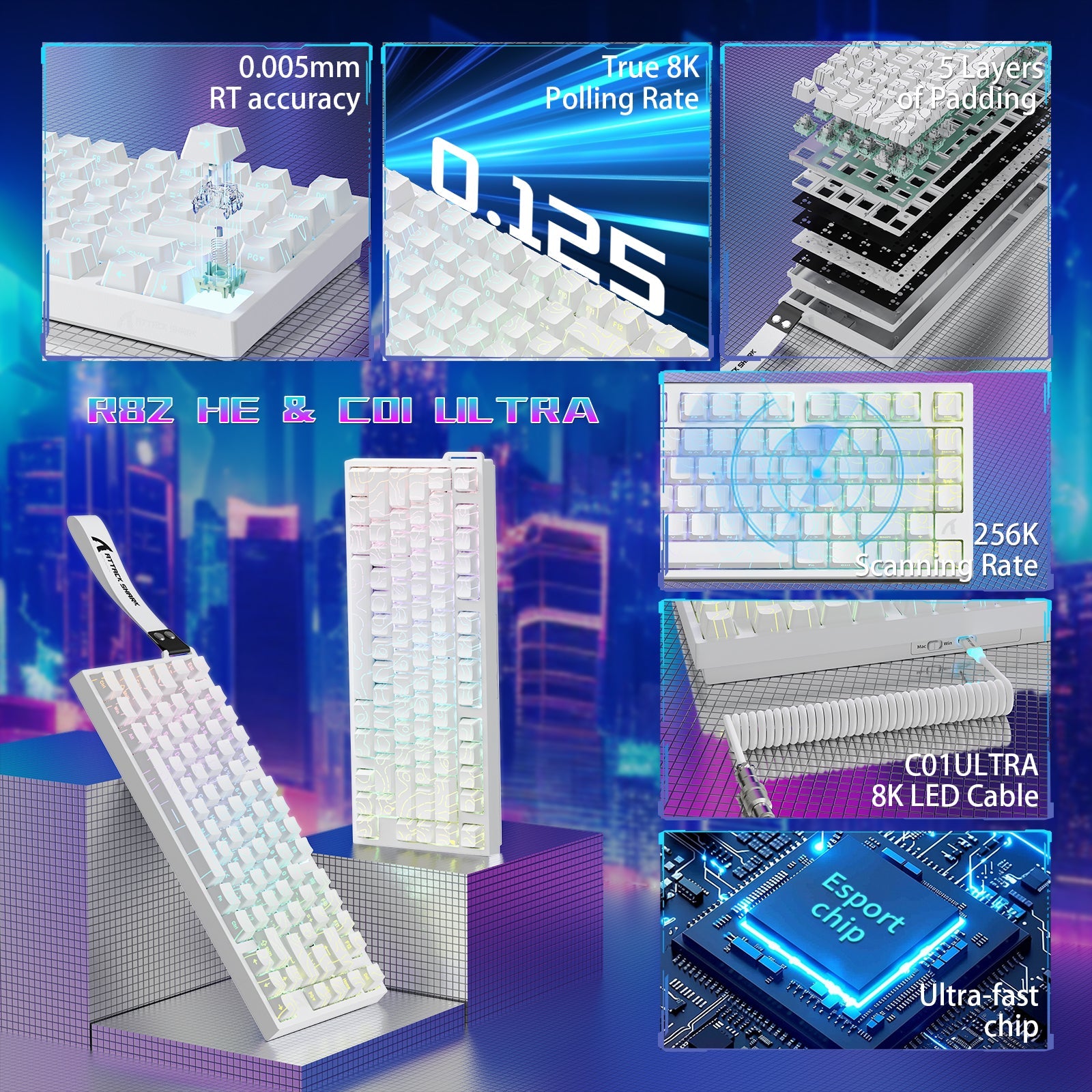 ATTACK SHARK R82 HE Magnetic Gaming Keyboard