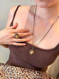 Hello Kitty Leopard Print Necklace & Ring Set - Bear Hugs