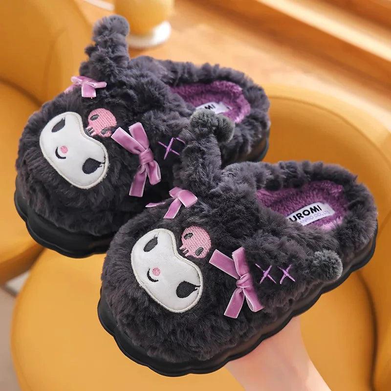 Kuromi & My Melody Fluffy Cloud Slippers