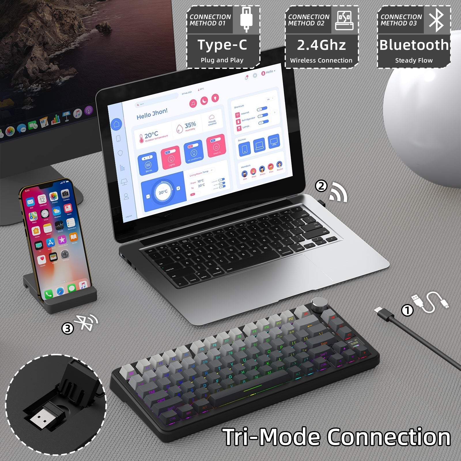 ATTACK SHARK X85 PRO QMK Mechanical Keyboard