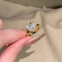 Hellokitty 925 Sterling Silver White Gold Plated Cubic Zirconia Promise Ring - Bear Hugs