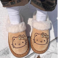 Hello Kitty Luxe Golden Bow Slippers