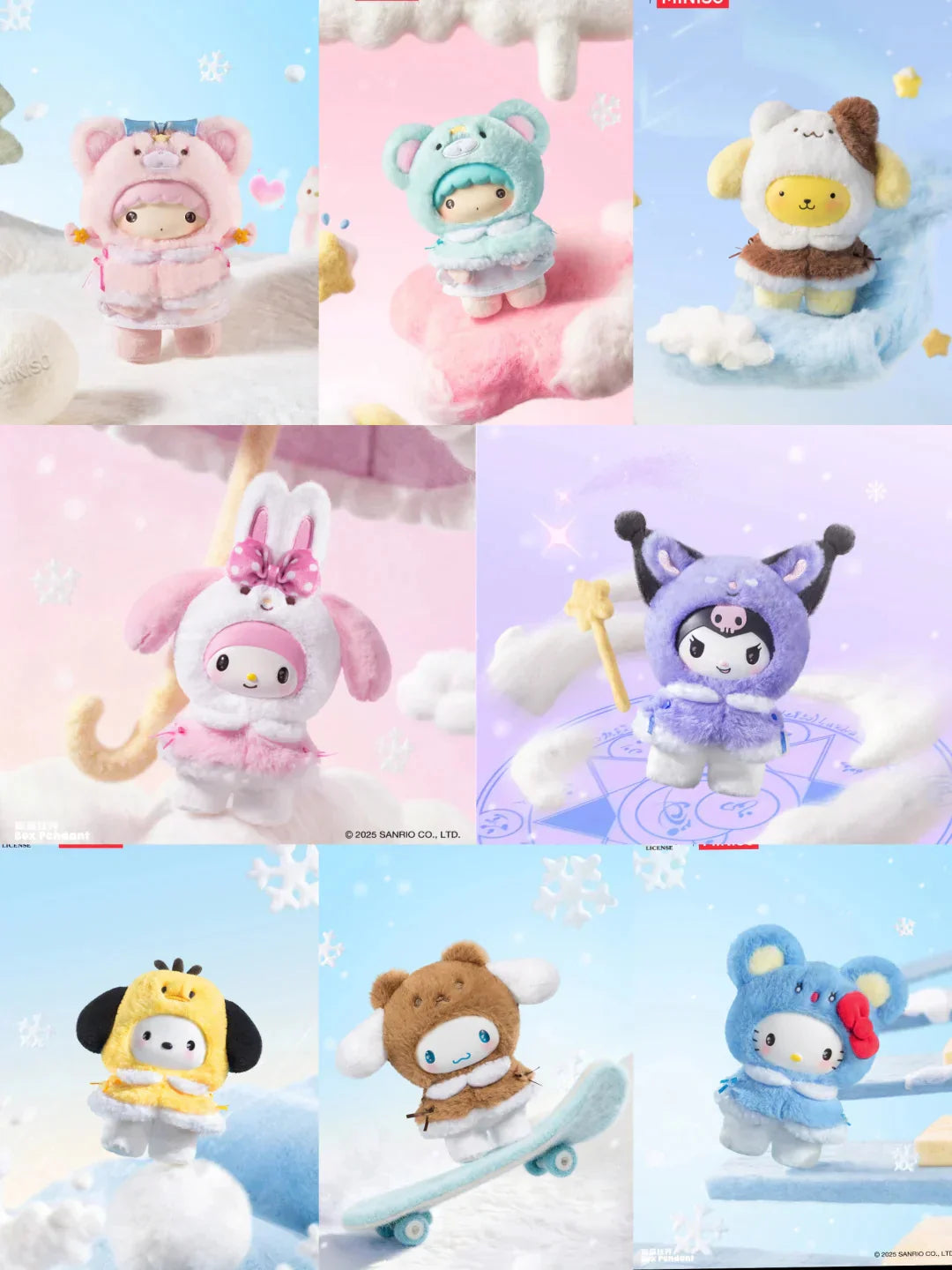 Sanrio Winter Animal Cosplay Plush Collection