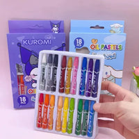 Sanrio Silky Oil Pastel Color Box (18 Pcs)