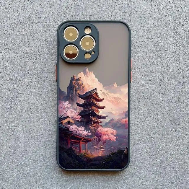 3D Art Japanese Aesthetic Landscape Case (For iPhones) - Bear Hugs